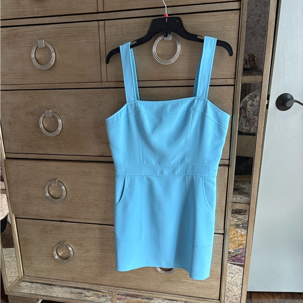 Amanda Uprichard Sky Blue Ace Mini Dress - Picture 3 of 7